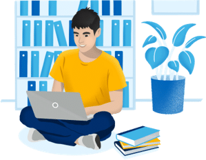 StudentOnLaptop-OnlineLearning High School Student Learning in Online School
